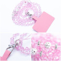 CRYSTAL DIAMOND pendant for the phone / cord length 74cm (37cm in the loop) / on neck - lite pink