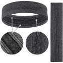 Gray fabric elastic headband for running fitness