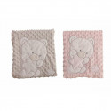 Baby blanket Pink Bear Double Embroidery (100 x 75 cm)