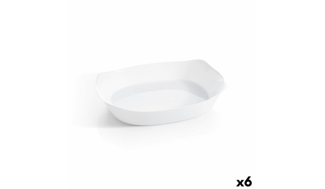 Pasniegšanas Plate Luminarc Smart Cuisine Taisnstūra Balts Stikls 38 x 27 cm (6 gb.)