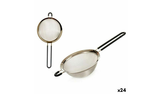 Strainer Kinvara 54150 54150 Black Grey Silicone Stainless steel Ø 12 cm 27 x 4,5 x 12 cm 12 x 24 x 