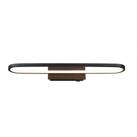 Vannitoa peegel LED-valgusti TRIO GIANNI, IP44, 22W, 2700lm, 3000K, must, 60 x 15 x k8 cm