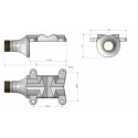 16121 base antenna base for a mast or wall 2 1/2