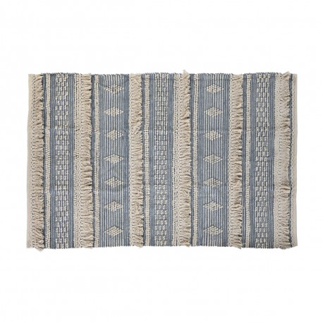 Carpet DKD Home Decor 180 x 120 x 2 cm Blue Cotton White Boho