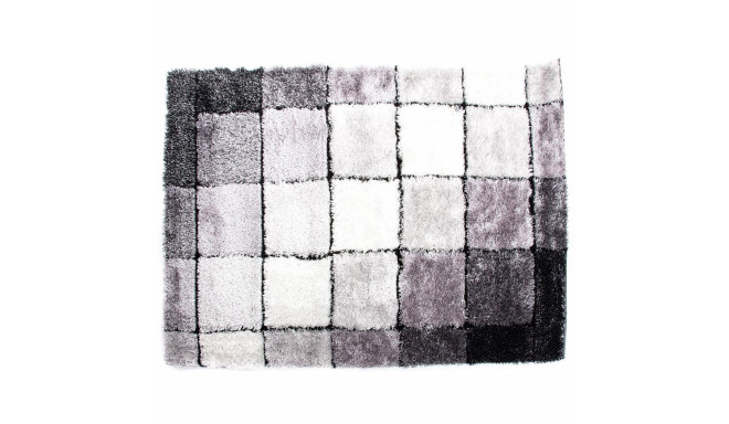 Paklājs DKD Home Decor 160 x 230 x 2 cm Melns Poliesters Balts Rāmji