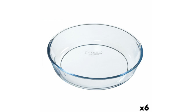 Kūkas Veidne Pyrex Classic Vidrio Caurspīdīgs Stikls Apaļš 26 x 26 x 6 cm 6 gb.