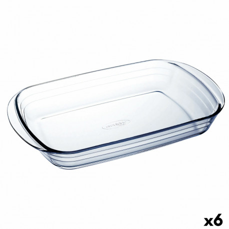 Ahjuvorm Ô Cuisine Ocuisine Vidrio Läbipaistev Klaas Ristkülikukujuline 40,3 x 26,3 x 7,3 cm (6 Ühik