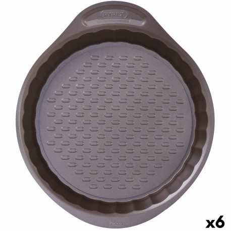 Ahjuvorm Pyrex Asimetria Ringjas Must 25 cm (6 Ühikut)