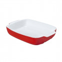 Oven Dish Pyrex Signature Rectangular Red 29 x 19 x 7 cm Ceramic White (6 Units)