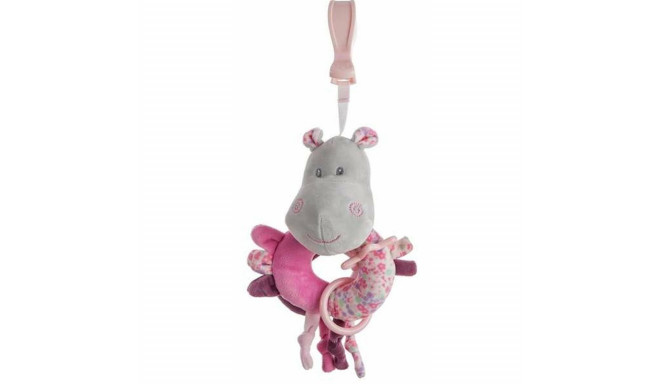 Rattle Activity Hippopotamus Pink 20cm