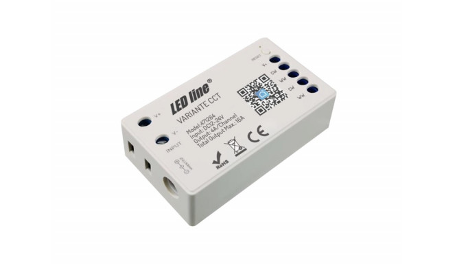 LED kontroller, 12-24V, 4x4A, CCT, Wi-Fi TUYA VARIANTE +RF, LED LINE