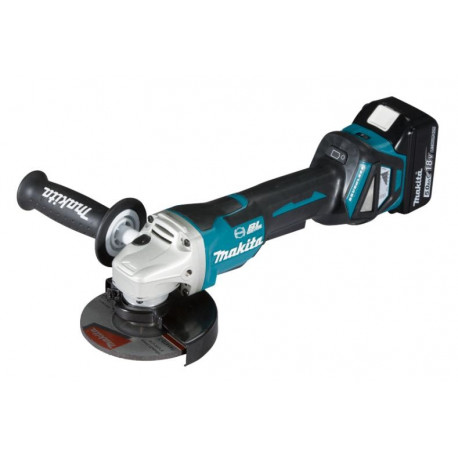 MAKITA.ANGLE GRINDER. 18V DGA518RTJU 2x5.0Ah TRIGGER SWITCH REG. ROTATION BLDC AWS