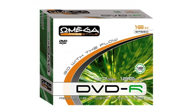 Omega DVD-R 4.7GB 16x 10tk karbis (56677)