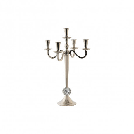 Kandelaaber DKD Home Decor Hõbedane Akrüül Alumiinium Kroomitud 30 x 30 x 47 cm