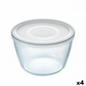 Apaļa Pusdienu Kastīte ar Vāku Pyrex Cook & Freeze 1,6 L 17 x 17 x 12 cm Caurspīdīgs Silikona Stikls