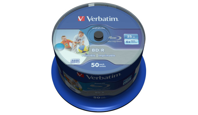 Verbatim BD-R Blu-Ray 25GB 6x DL Wide Printable 50tk