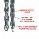 Master Lock Hardened Steel Chain with protective Sleeve 8021EURD