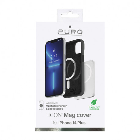 Case PURO for iPhone 14 Max, black / IPC1467ICONMAGBLK