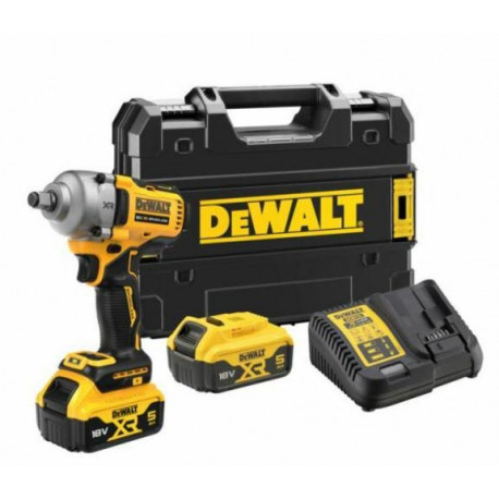 DEWALT. IMPACT WRENCH 1/2" 18V DCF891P2T 812Nm 2x5.0Ah 4-SPEED TSTAK SAFETY RING