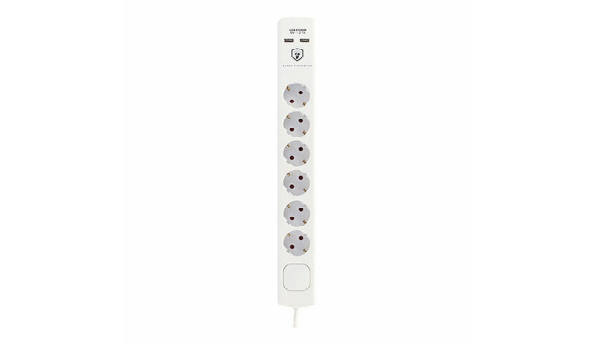 Power Socket - 6 Sockets with Switch TM Electron 230 V