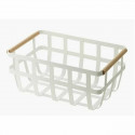 Universaalne korv DKD Home Decor Naturaalne Metall Valge Mänd (36 x 22 x 15,5 cm)