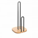 Kitchen Paper holder DKD Home Decor Natural Black Steel Bamboo (16 x 16 x 31,3 cm)