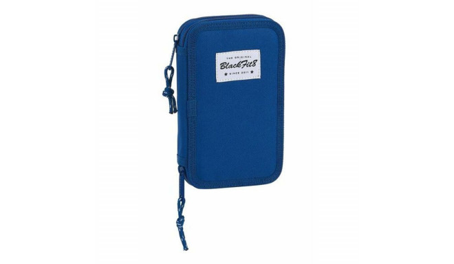 Double Pencil Case BlackFit8 M854 Dark blue 12.5 x 19.5 x 4 cm (28 Pieces)