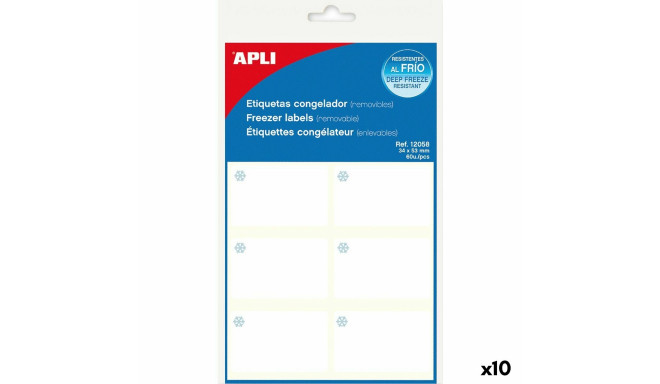 Labels Apli White Freezer 10 Sheets 34 x 53 mm (10 Units)