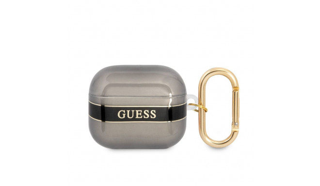 Guess Apple Airpods 3 TPU Printed Stripe Case Black