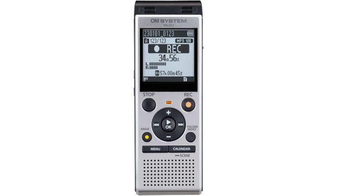 OM SYSTEM audio recorder WS-882, silver
