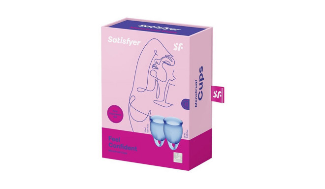 SATISFYER FEEL CONFIDENT COPA MENSTRUAL AZUL OSCURO 2UN