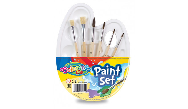 Pintslite komplekt 6tk komplektis+palett