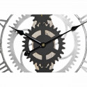 Wall Clock DKD Home Decor Silver Black MDF Iron Gears Loft (60 x 4 x 60 cm)