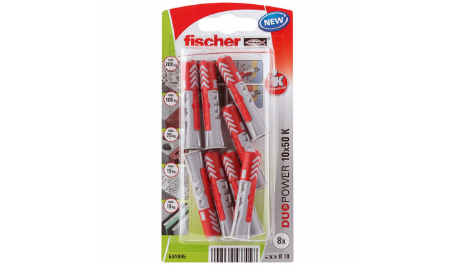 Naastud Fischer DuoPower 534995 Ø 10 x 50 mm Nailon (8 Ühikut)