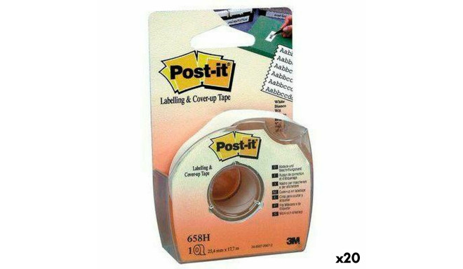 Kleeplint Post-it 658H Valge 25,4 mm x 17,7 m (12 Ühikut)