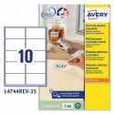 Printera birkas Avery L4744REV 96 x 50,8 mm Balts 25 Loksnes (5 gb.)