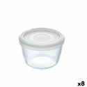 Apaļa Pusdienu Kastīte ar Vāku Pyrex Cook & Freeze 12 x 12 x 9 cm 600 ml Caurspīdīgs Silikona Stikls