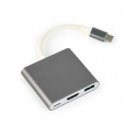 Gembird adapter USB-C - HDMI/USB3/USB-C (A-CM-HDMIF-02-SG)