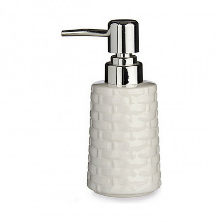 Soap Dispenser Berilo J912-A-BLANCO J912-A-BLANCO White Silver Ceramic 150 ml (6 Units)