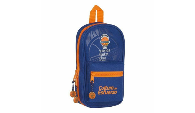 Zīmuļu futrālis Mugursoma Valencia Basket M747 Zils Oranžs 12 x 23 x 5 cm (33 Daudzums)