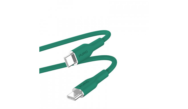 PURO ICON Soft Cable – Kabel USB-C do USB-C 1.5 m (Jade)