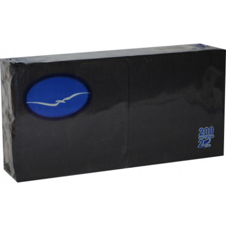 Salvrätik 24x24cm 200tk/pk 2-kihiline (must)