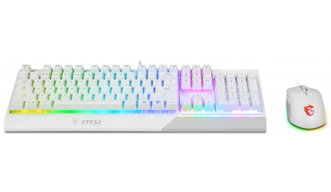 MSI | Vigor GK30 KOMPLEKT VALGE | Klaviatuuri ja Hiire Komplekt | Juhtmega | Hiir kaasas | US | Valg