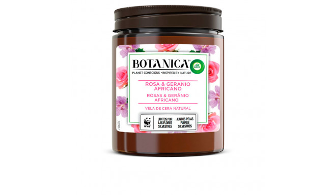 AIR-WICK BOTANICA VELA rosa & geranio 205 gr