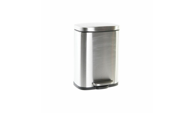 Rubbish Bin DKD Home Decor 21,5 x 18,5 x 30 cm Silver Stainless steel 5 L Basic