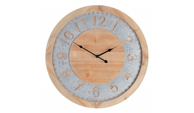 Wall Clock Natural Fir wood 60 x 4,5 x 60 cm