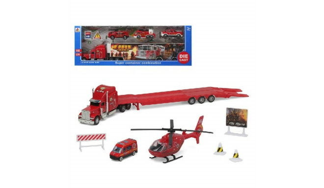 Playset Super Container Fire 39 x 14 cm Vehicle Carrier Truck