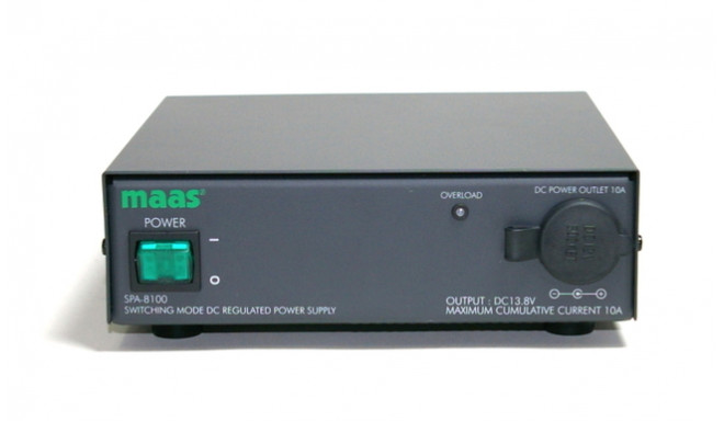 Maas toiteplokk SPA8100 Switch Mode/10A Continuous/Cigarette Lighter Plug Socket on Front