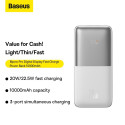 Power Bank BASEUS Bipow Pro Overseas Edition - 10 000mAh Quick Charge PD 20W with cable USB to Type-