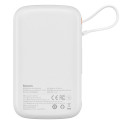 Power Bank BASEUS QPow - 10 000mAh LCD Quick Charge PD 22,5W with cable to Type C white PPQD020102